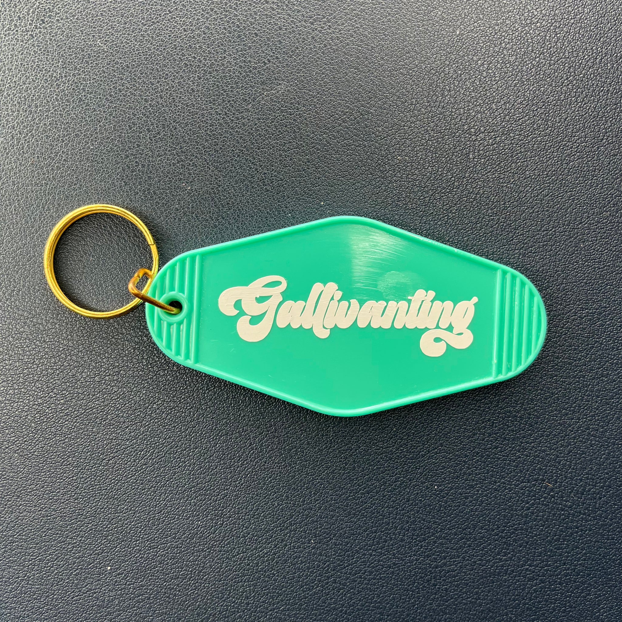 Gallivanting Keychain (teal) | Motel Keychain