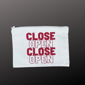 Close Open - Canvas Zipper Pouch