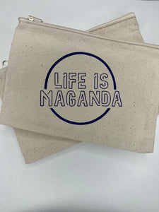 Life is Maganda - Canvas Zipper Pouch